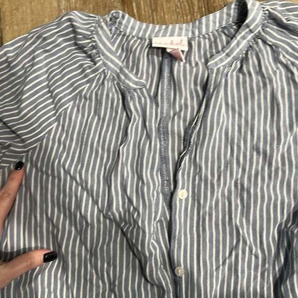 NWOT Isabel maternity XS striped shirt with tie - Picture 2 of 3